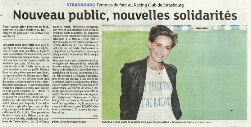 article DNA association femmes de foot