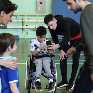 Moment sportif et ludique au gymnase