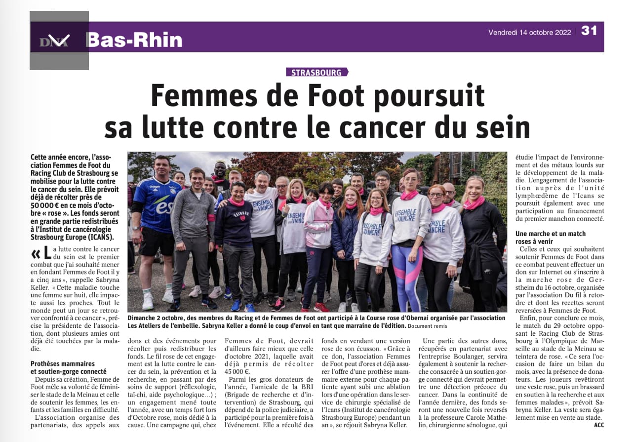 revue de presse lutte cancer du sein