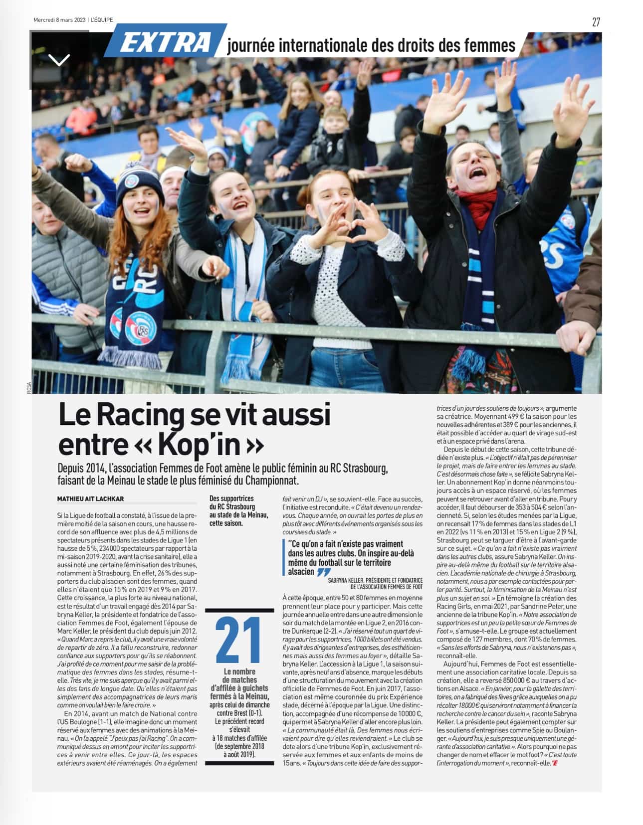 revu de presse l'equipe
